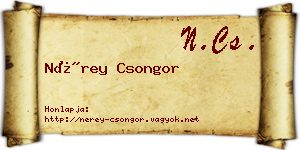 Nérey Csongor névjegykártya